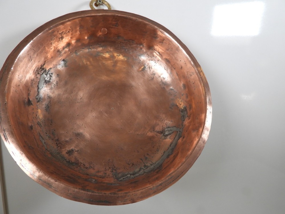 Vintage Handmade Copper Shallow Bowl
