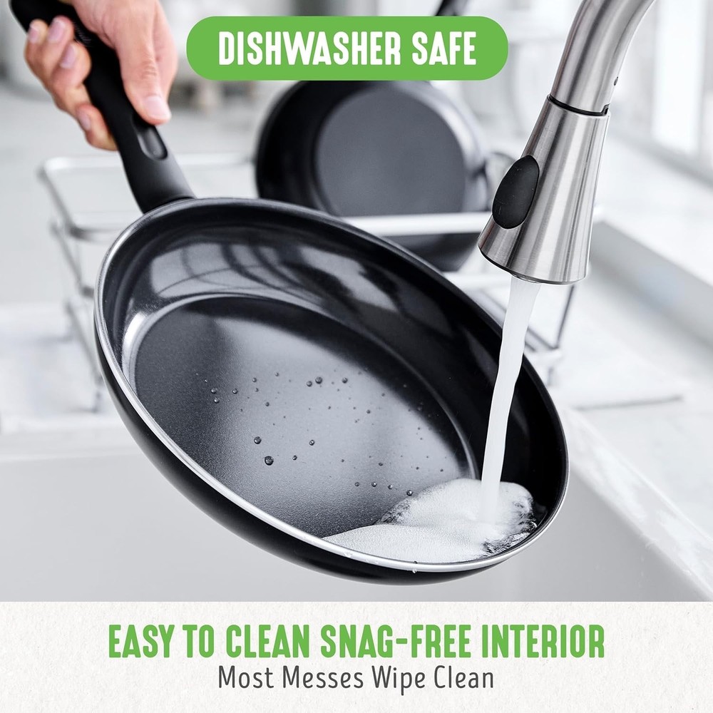 Ceramic Cookware Set, 16-Piece, Oven Safe, Stay-Cool Handles=