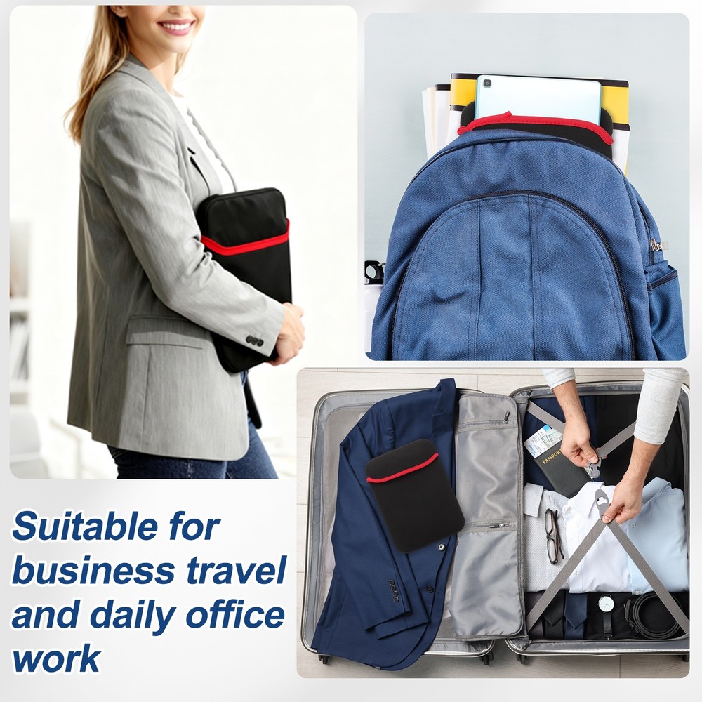 Laptop Case Computer Sleeve Universal for 15.6" Notebook Red-Black