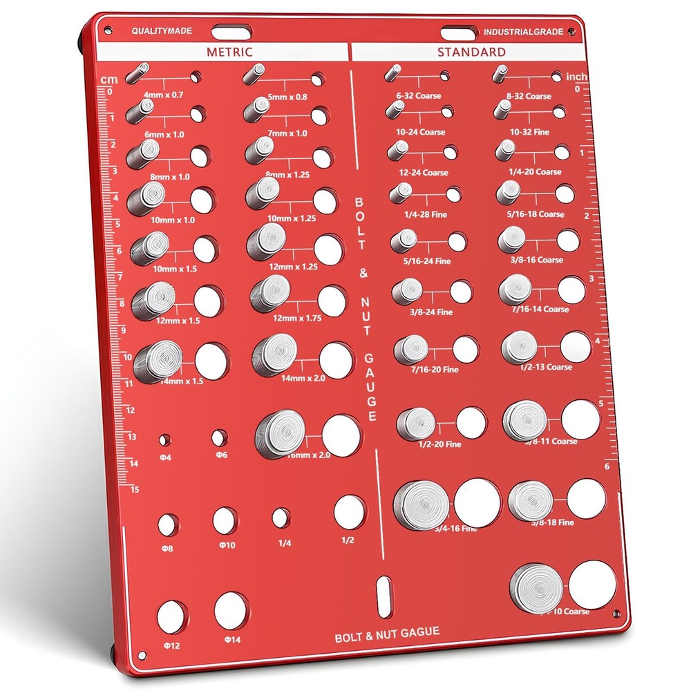 42 Nut and Bolt Thread Checker, One Size, 42 Checker - Square