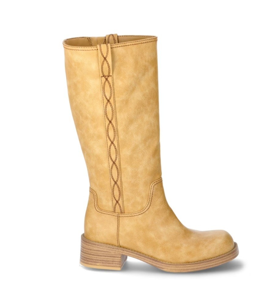 Tall Tan Chunky Riding Boots- Size 9 Nwt