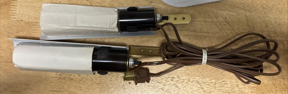 Vintage Cabinet 40w Max Double Light TESTED WORKS 9" Model E