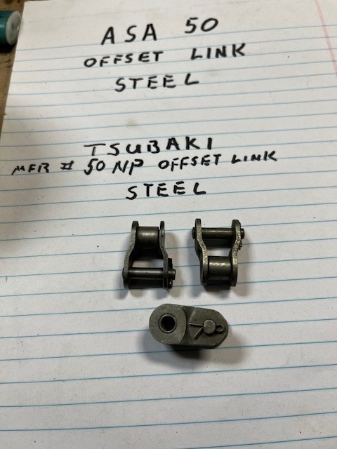 Tsubaki #50 steel offset link for roller chain