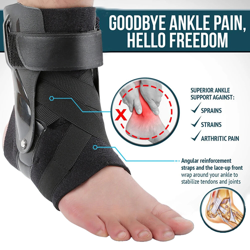 Unseix Ankle Brace Support Compression Splint Stabilizer Pain Relief Foot Strap