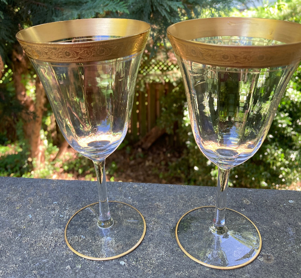 Water goblets Gold Encrusted *READ*