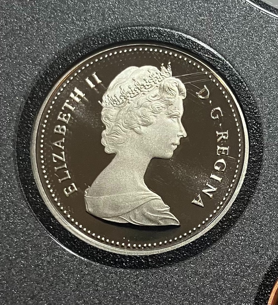 1985 Canada Proof Frosted 25 Cents