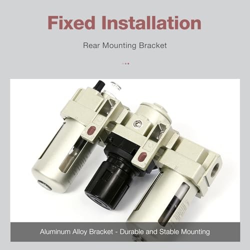 1/4" NPT Compressed Air Filter Regulator Lubricator Three Units AC3000-N02