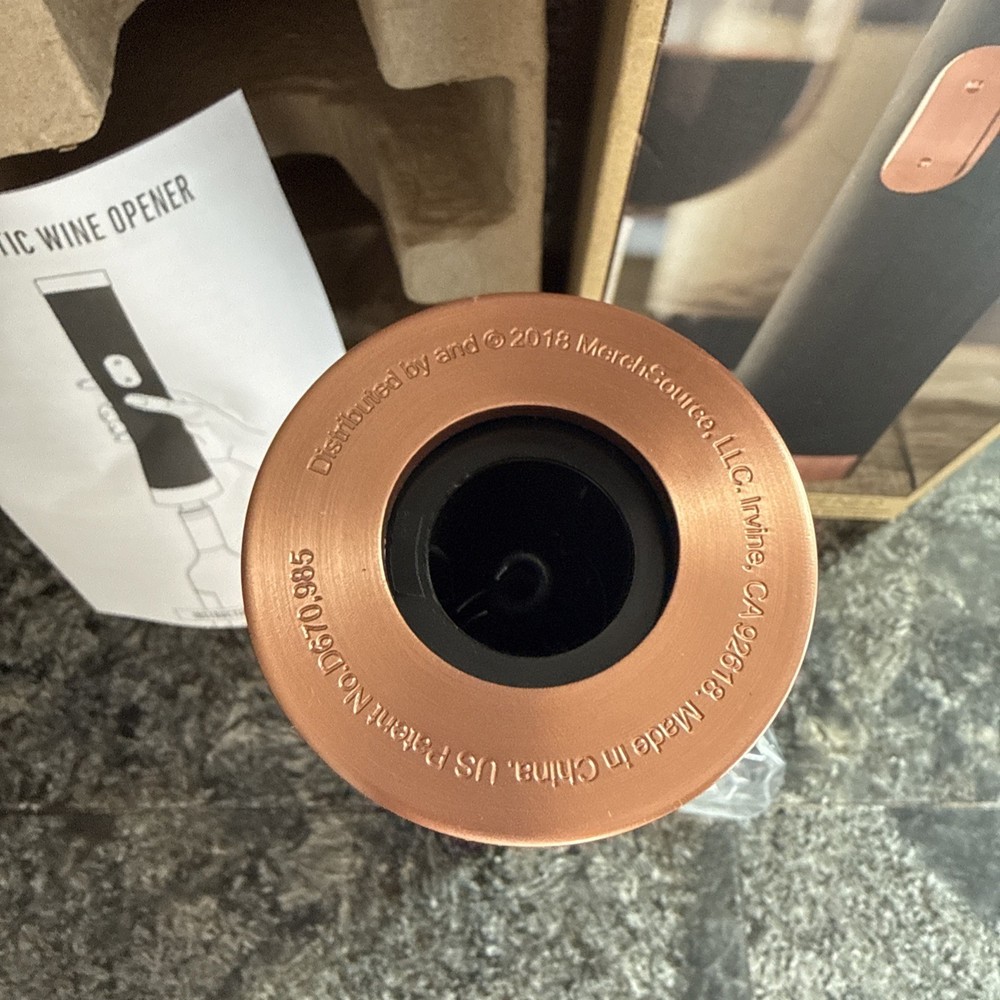 Studio Mercantile, Electric Wine Opener, Single Button Control And Foil Cutter