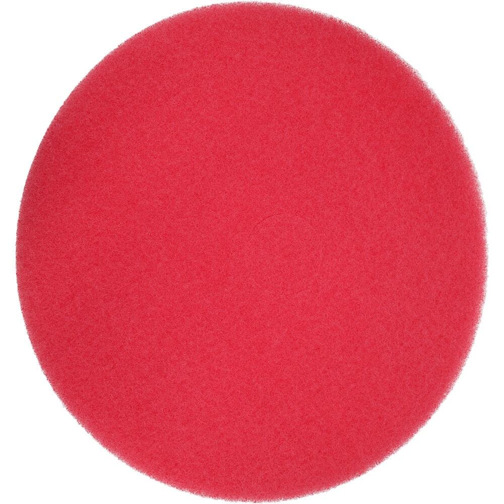 5 Pack PRO SOURCE Red High Gloss Buffing Pads for Floor Machines: 20" Diameter