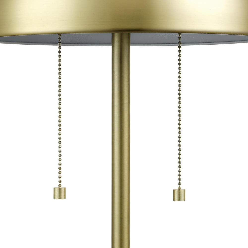 Matte Brass 21" Electric Table Lamp with Double Pull Chain - 2 Lights