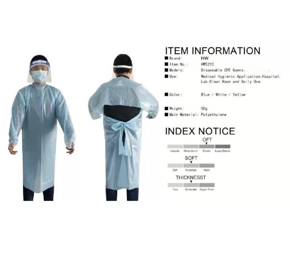 FDA APPROVED Level 3 Certified 15 Pack Waterproof Isolation Gown