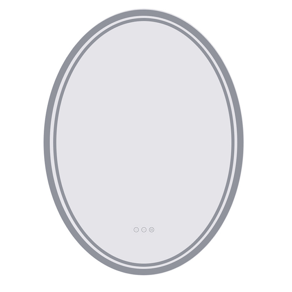 Oval LED Bathroom Mirror Frontlit & Backlit AntiFog Dimmable Wall Vanity Mirror