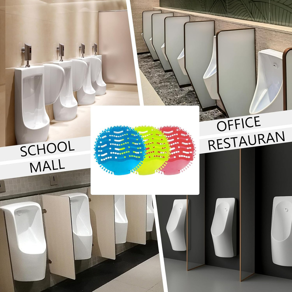 Urinal Screen Deodorizer(12 Pack), Free Gloves-3D Wave Anti-Splash Urinal Cakes