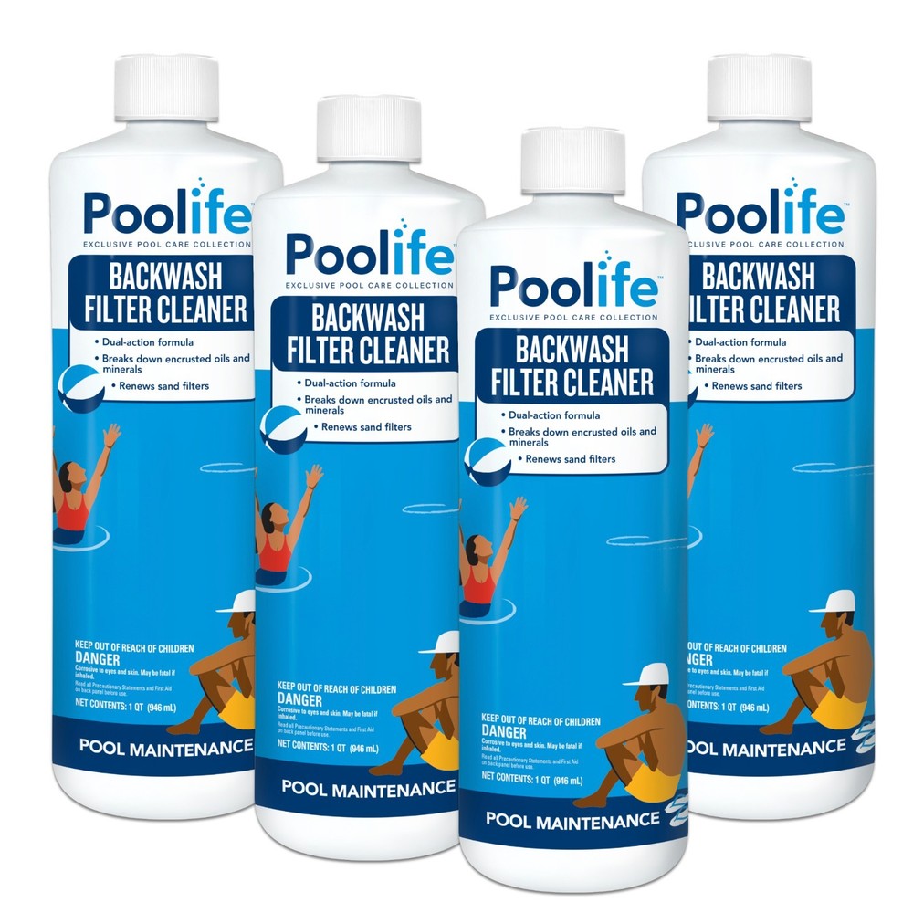 Poolife Backwash Filter Cleaner (1 qt) ( 4 Pack )