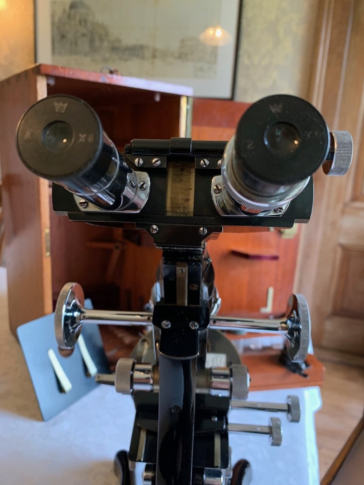Vintage Watson Bactil Mono & Binocular Research Microscope #65792 - c1938, Cased