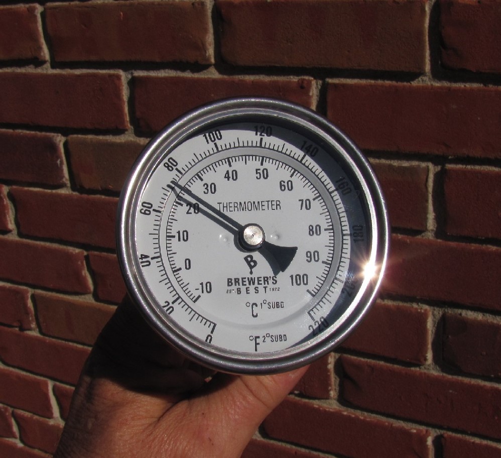 JUMBO 3" DIAL KETTLE THERMOMETER STAINLESS STEEL FOR BEER BREWING OR MOONSHINERS