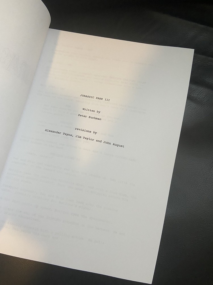 Universal THE JURASSIC PARK TRILOGY Rare Script SCREENPLAY SET Collection