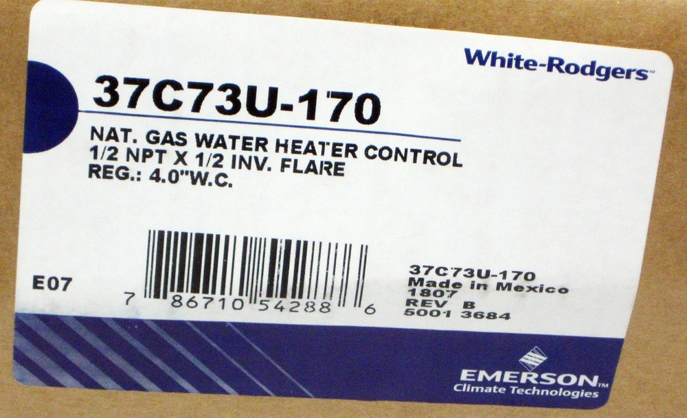 Water Heater Gas Thermostat White Rodgers 37C73U-170 (37C73U-836)