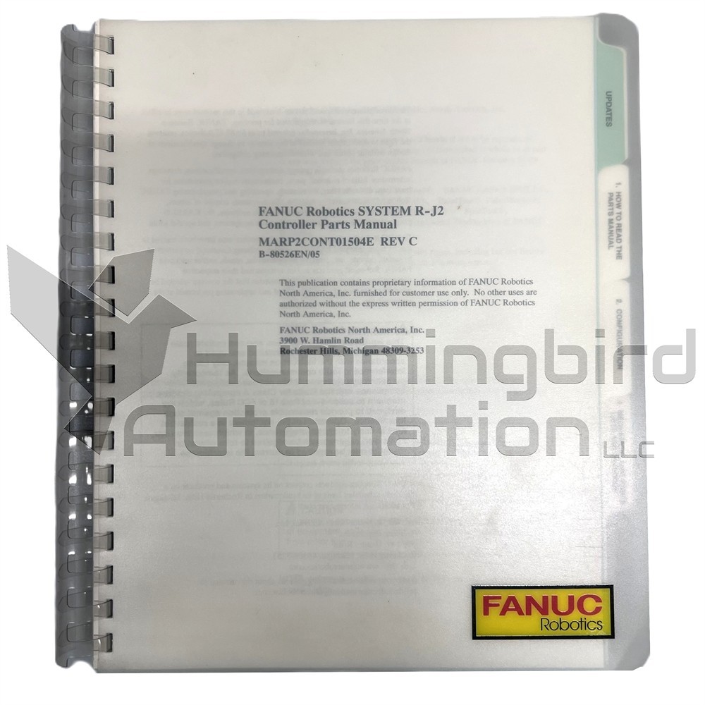 FANUC Robotics MARP2CONT01504E System R-J2 Controller Parts Manual