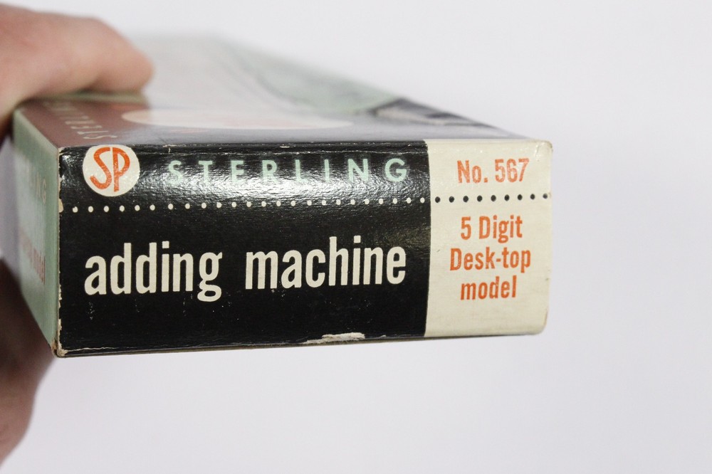 Sterling Dial-A-Matic Adding Machine Model 567 5 Dial 1950s NOS