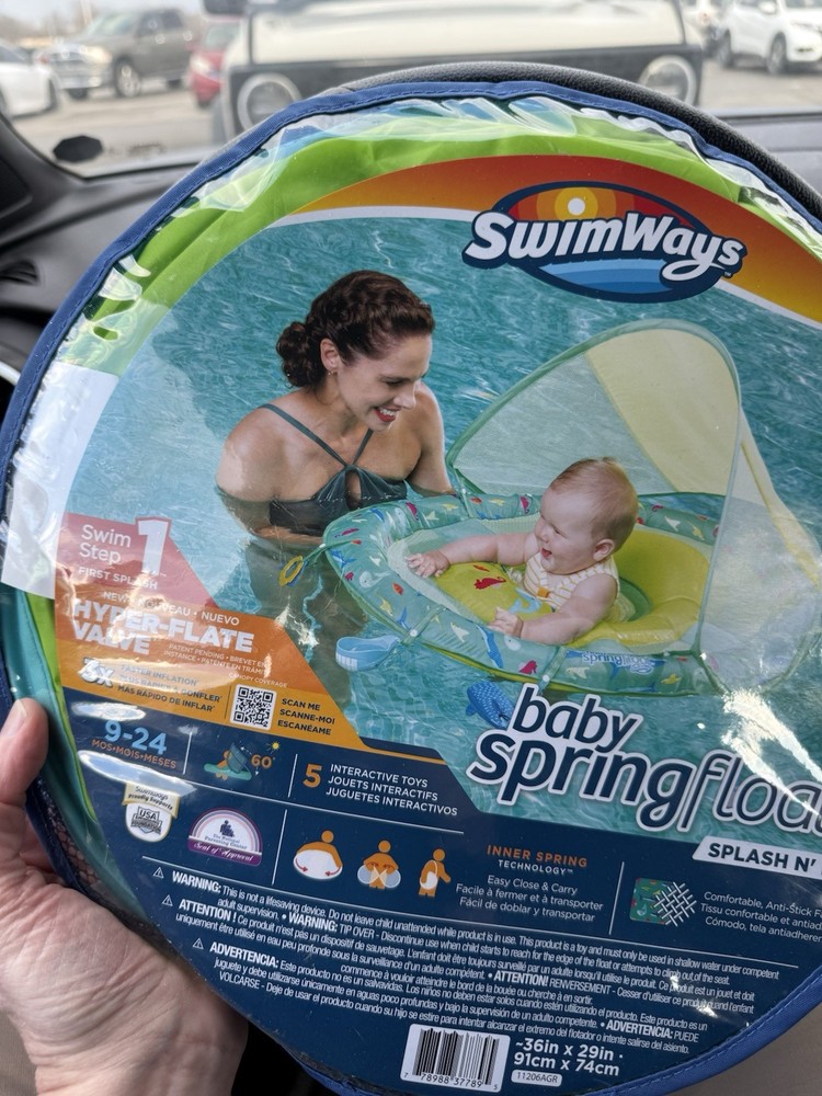 SwimWays Baby Spring Float Splash N' Play Inflatable Pool Float