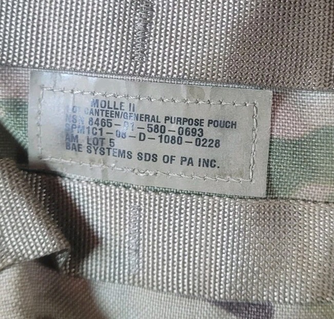 Multi Cam Military Surplus Canteen Cover Molle