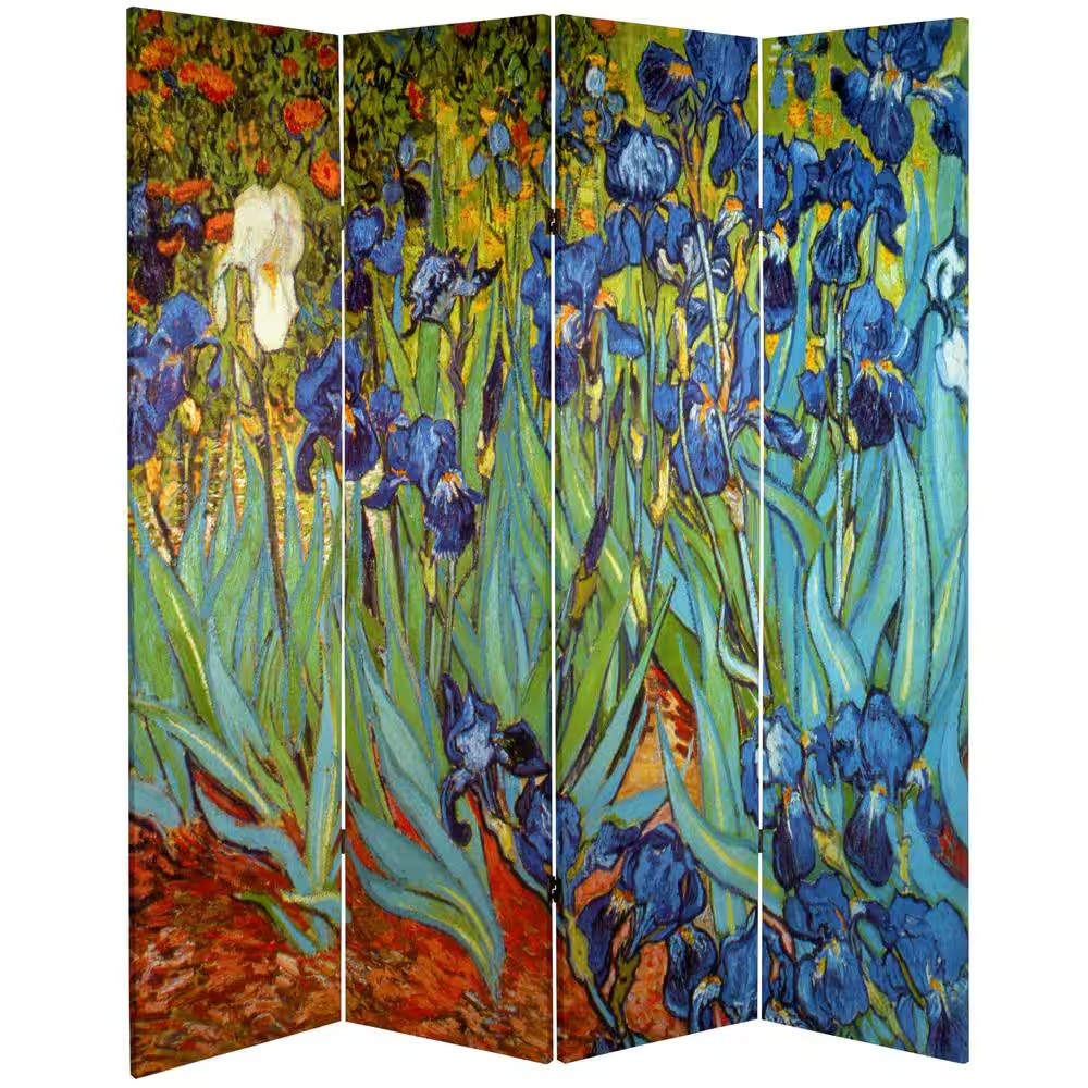 6 Ft. Printed 4-Panel Room Divider