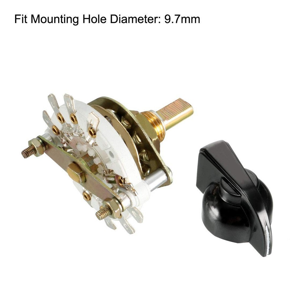 2P4T 2 Pole 4 Position Selectable 1 Deck Band Channel Rotary Switch Selector ...