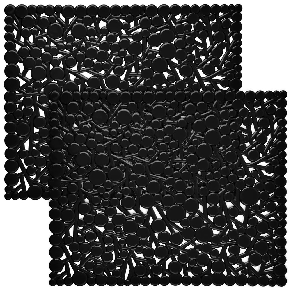 2 Pack Kitchen Sink Mat Plastic Protect Mat PVC Eco-friendly Kitchen Adjustab...