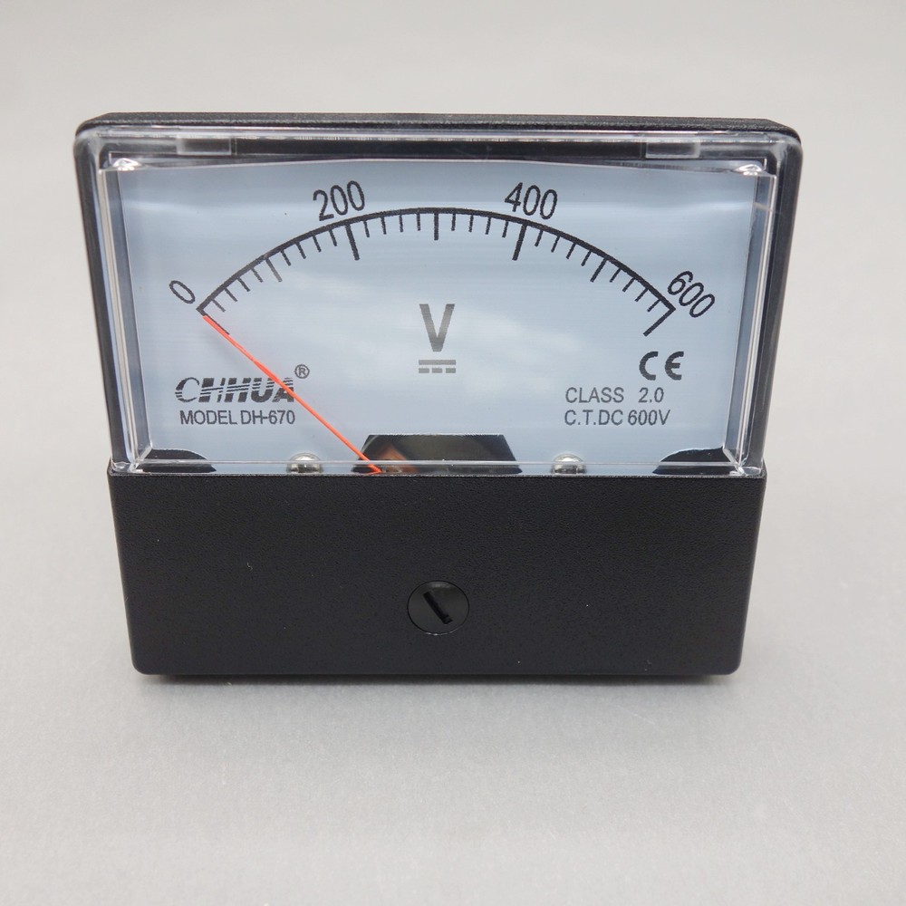 DC 0-600V Analog Voltmeter Analogue Voltage Panel meter 60*70 Directly connected