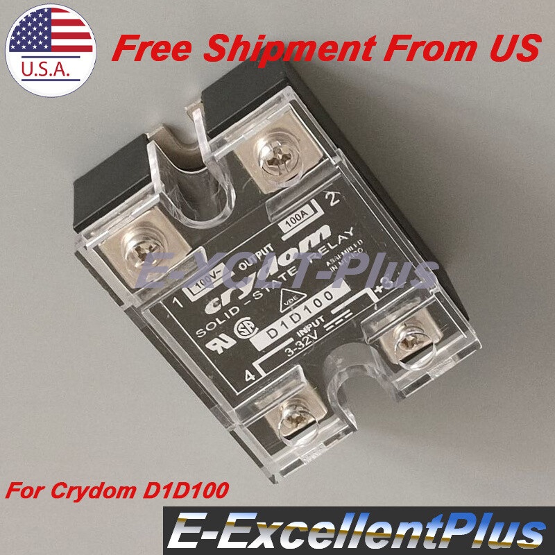 1PCS For Crydom D1D100 SSR Solid State Relay Output 100A 100V Input 3-32VDC US