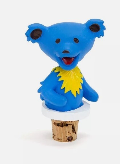 GRATEFUL DEAD BLUE DANCING BEAR BOTTLE STOPPER - NIB