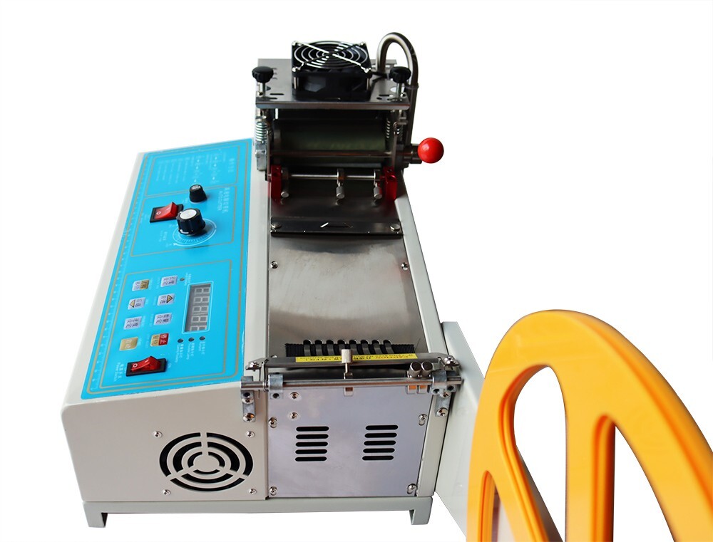 220V Hot&Cold Automatic Belt Cutter Ribbon Cutting Machine Max Cut Width 3.1''