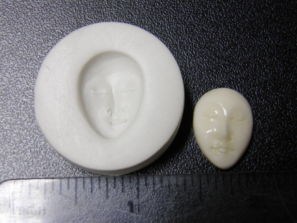 Small Face Polymer Clay Mold (#MD1086)