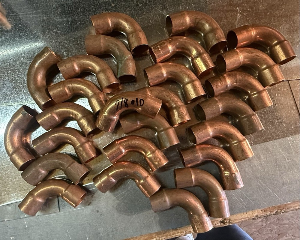 Copper Elbow, 7/8" O.D. Long Radius Refrigeration, A/C, HVAC Grade