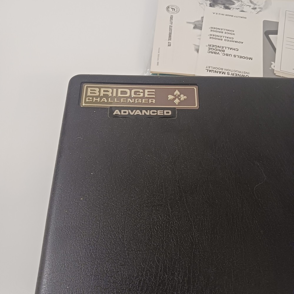 Fidelity Electronic Bridge Challenger Bidder Advanced Game Computer Vintage