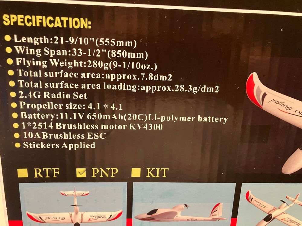 Blitz Works RC 850 Trainer With Ailerons RC Airplane - PNP BL Version