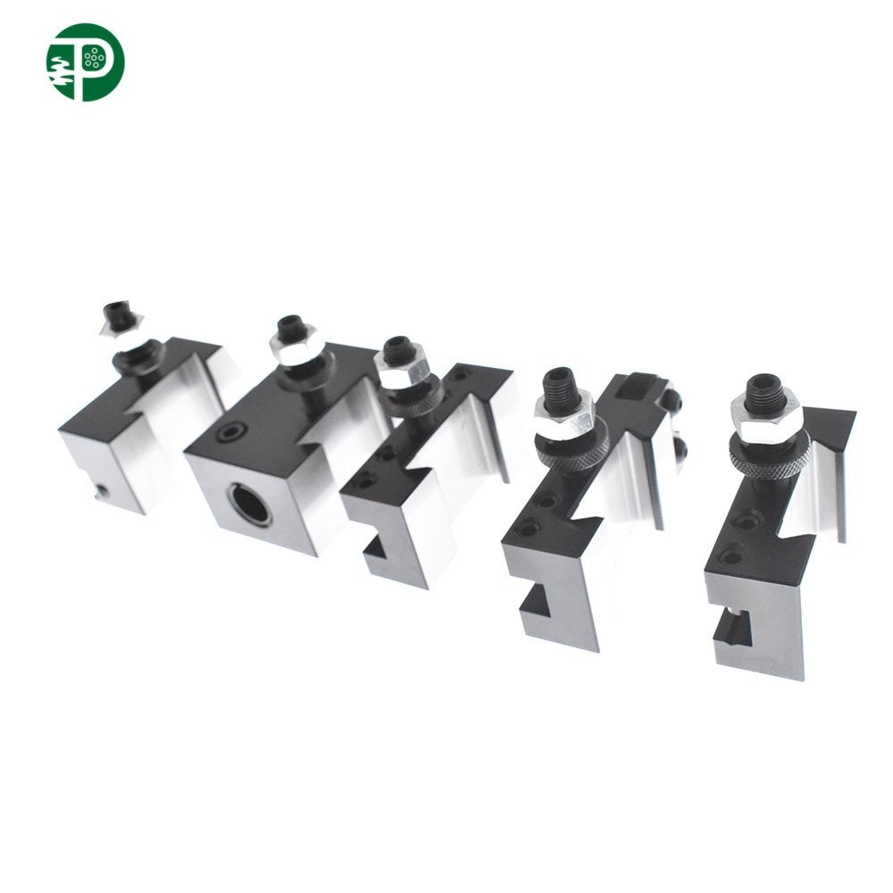 6Pcs AXA 250-100 Size Piston Type Quick Change Tool Post Set For Swing Dia 12"