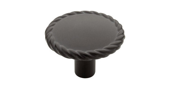 (12 Pack) 1-3/4" Sisal Knob Flat Black