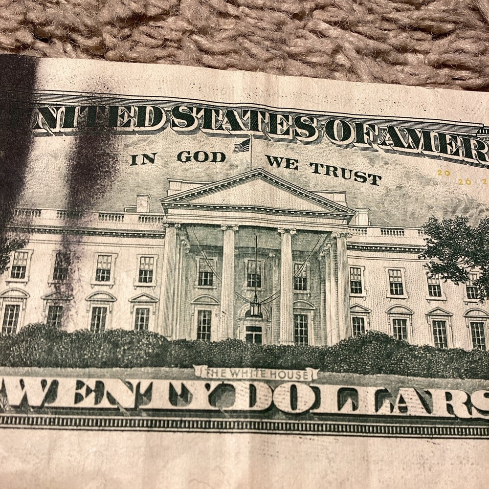 20 Dollar Bill Error, 20$ Ink Error 2017 PB06477883