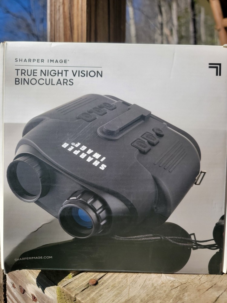 Sharper Image True Night Vision Binoculars IR Illuminator Black Carrying Case