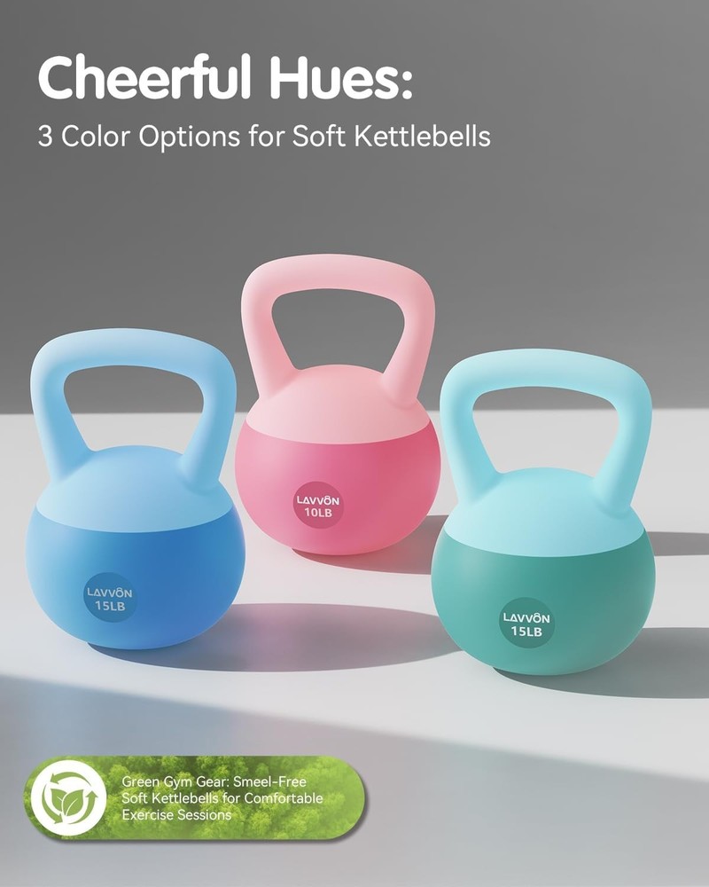 Versatile 10LB Soft Kettlebell - Ergonomic & Safe for Indoor Strength Training