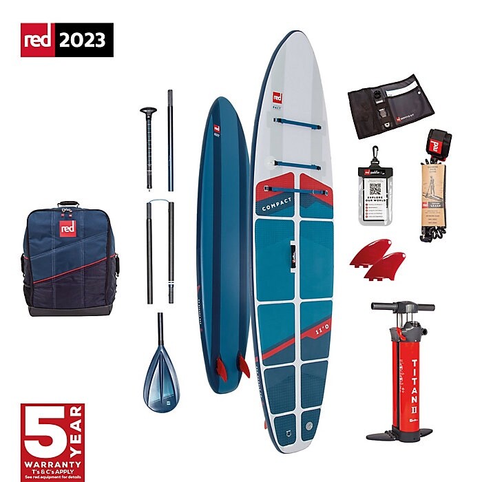 Red Paddle Co 11'0" Compact MSL Pact Inflatable Paddle Board Package - Blue