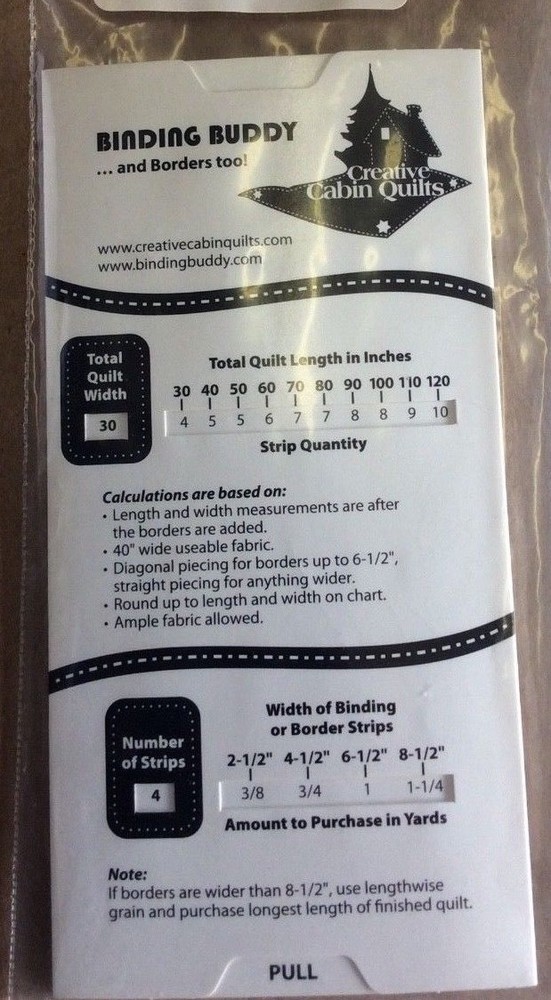BINDING BUDDY GUIDE BY CREATIVE CABIN QUILTS