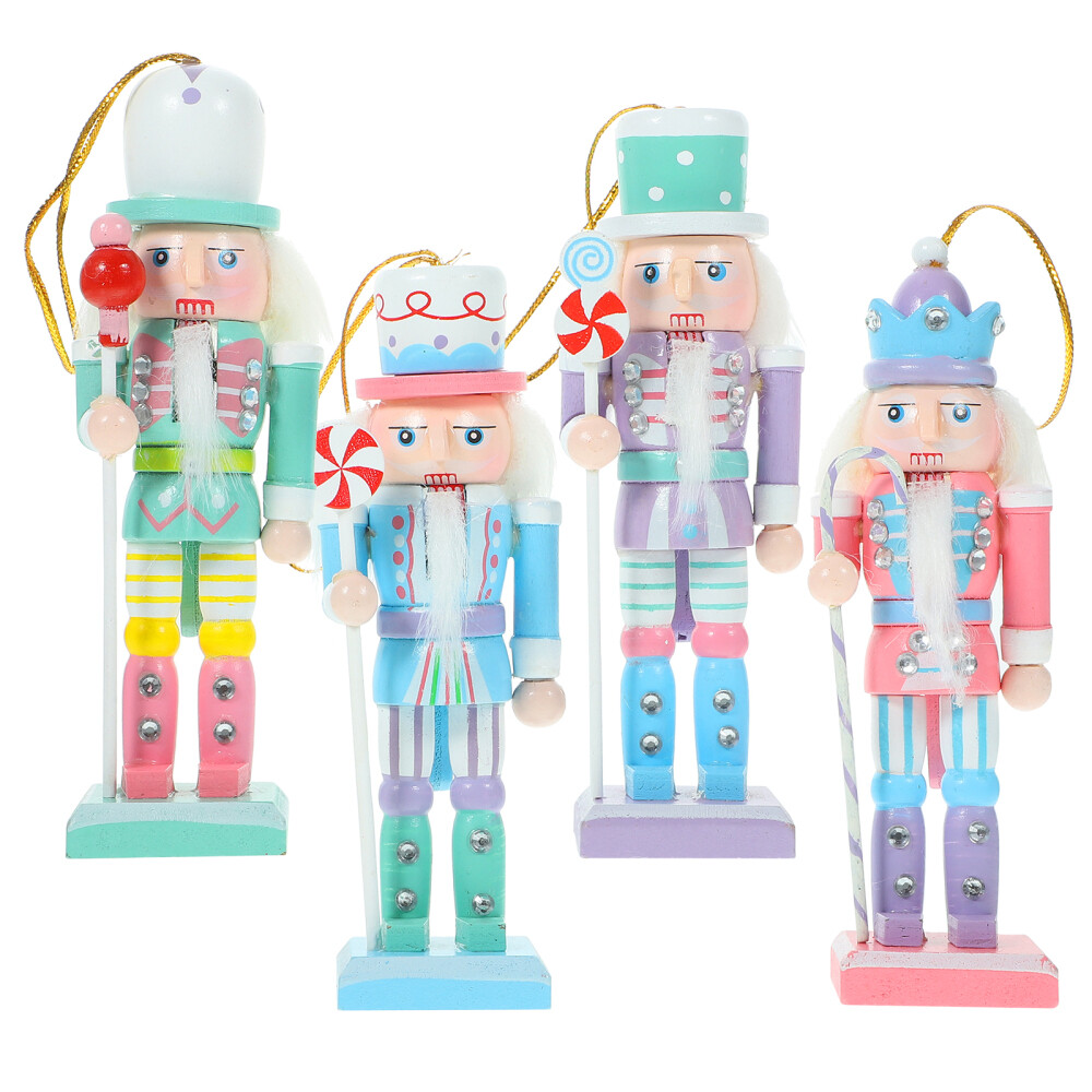 4pcs Christmas Nutcracker Decoration Nutcracker Ornament Xmas Decorations