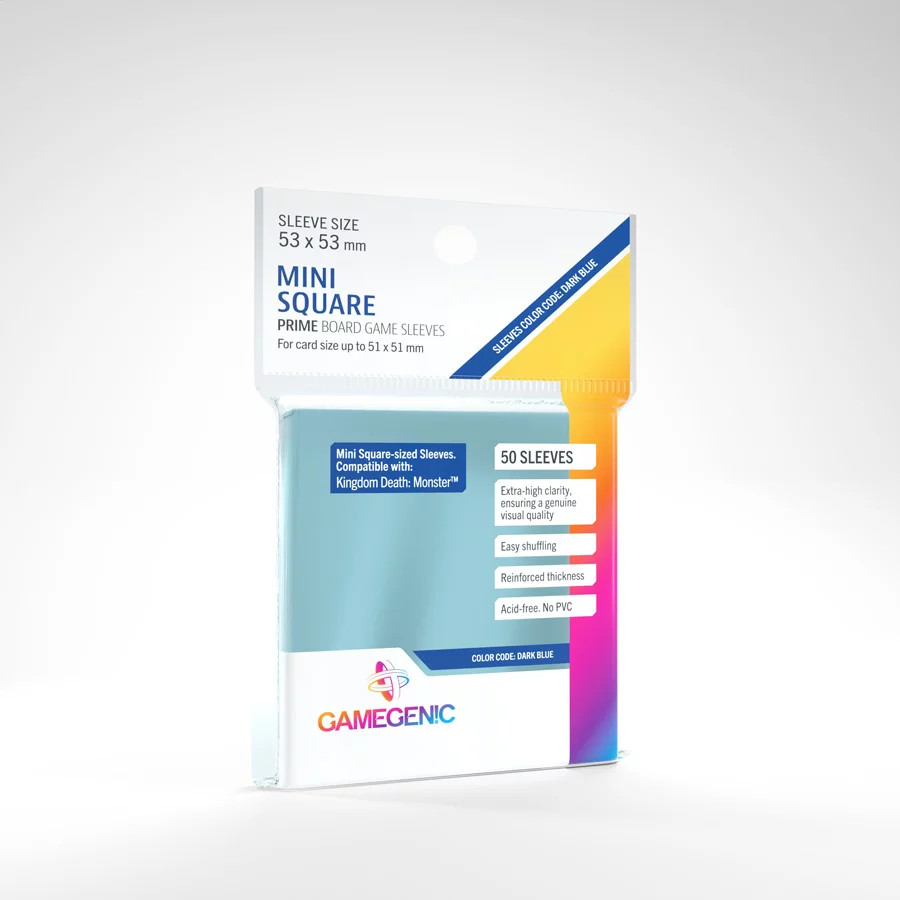 Gamegenic PRIME BOARD GAME SLEEVES Mini-Square | Code Dark Blue | GGS10047ML