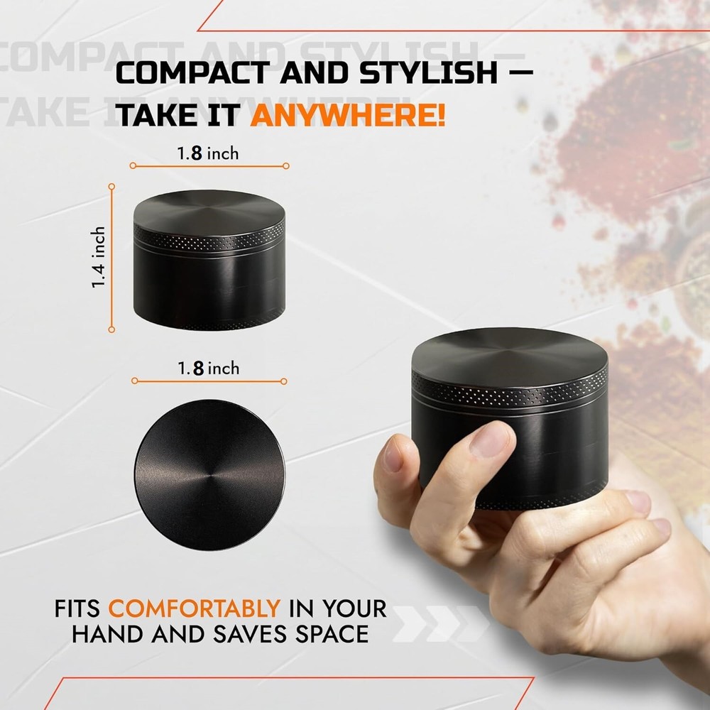 1.8" Premium Spice Grinder Mixer | Heavy-Duty Smooth Grinding Essential Tools