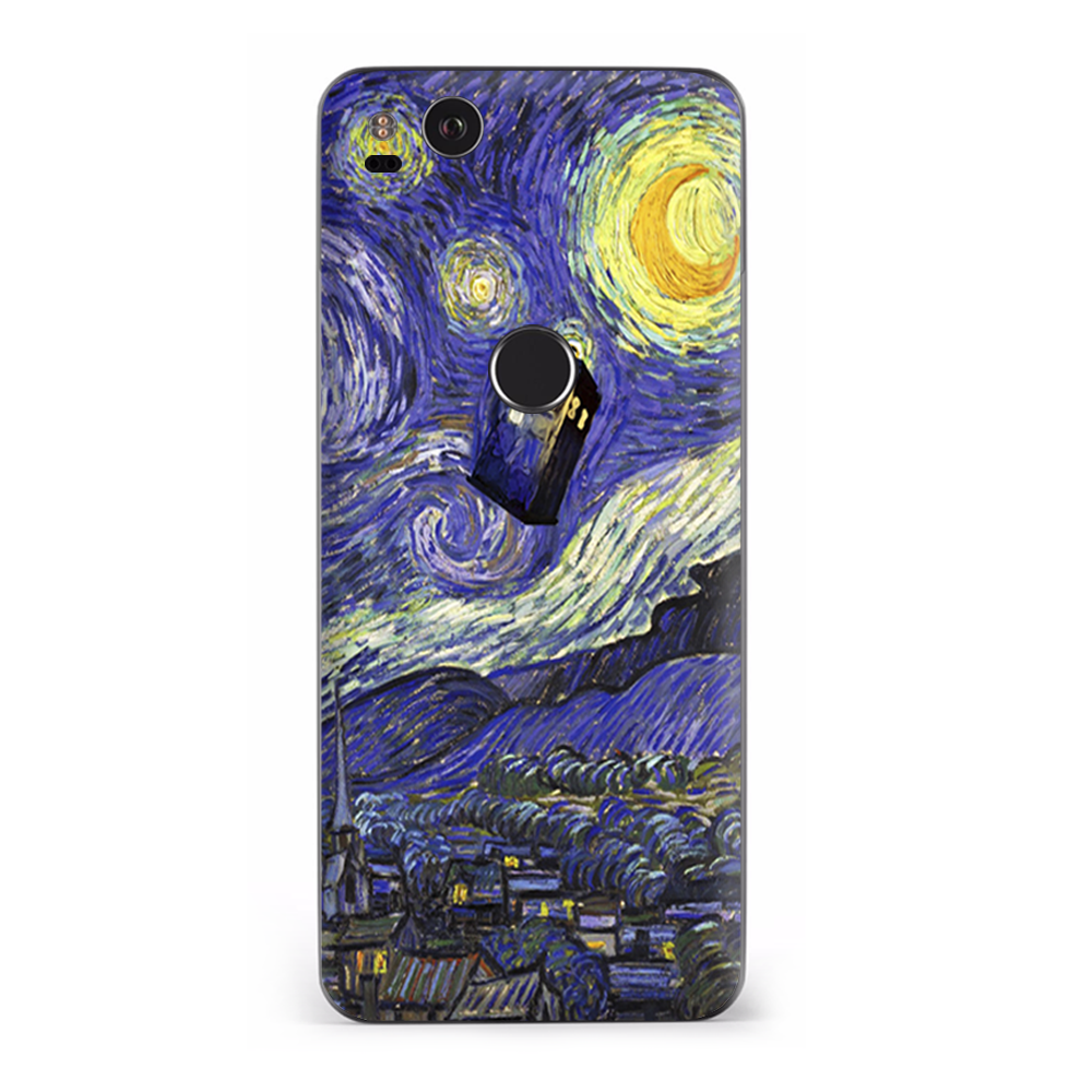 Google Pixel 2 Skins Decal Wrap Tardis Starry Night