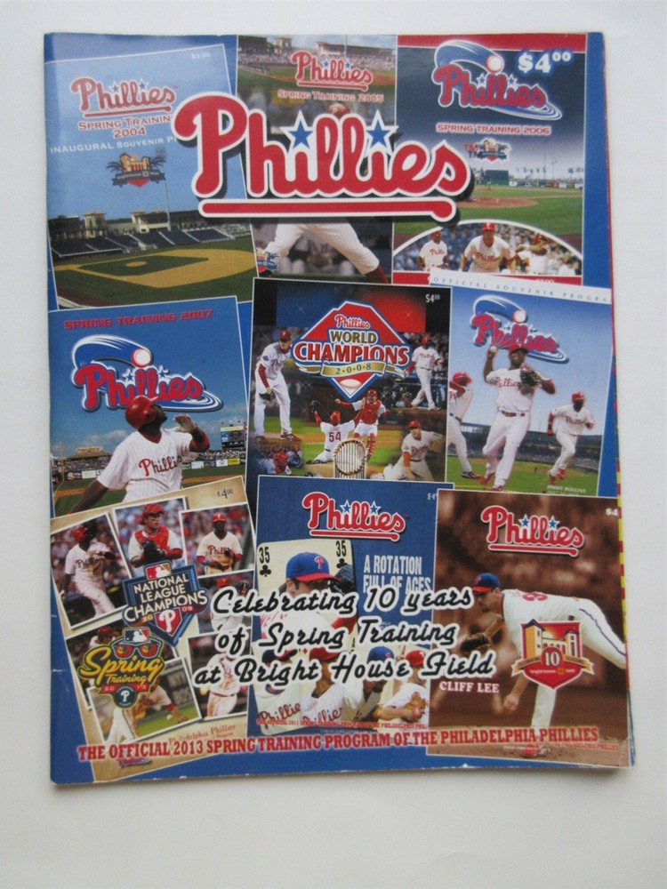 2013 Philadelphia Phillies Spring Training Program Clearwater Florida Utley Lee