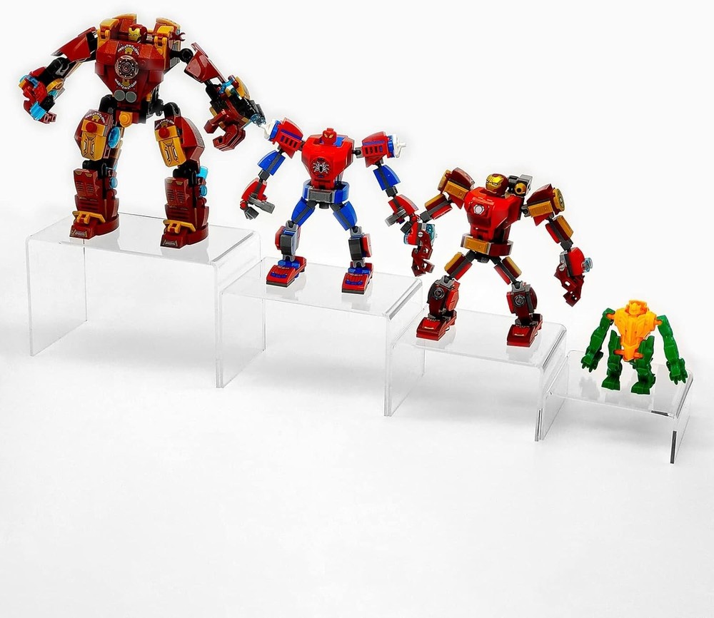 8-Piece Clear Acrylic Display Risers Set